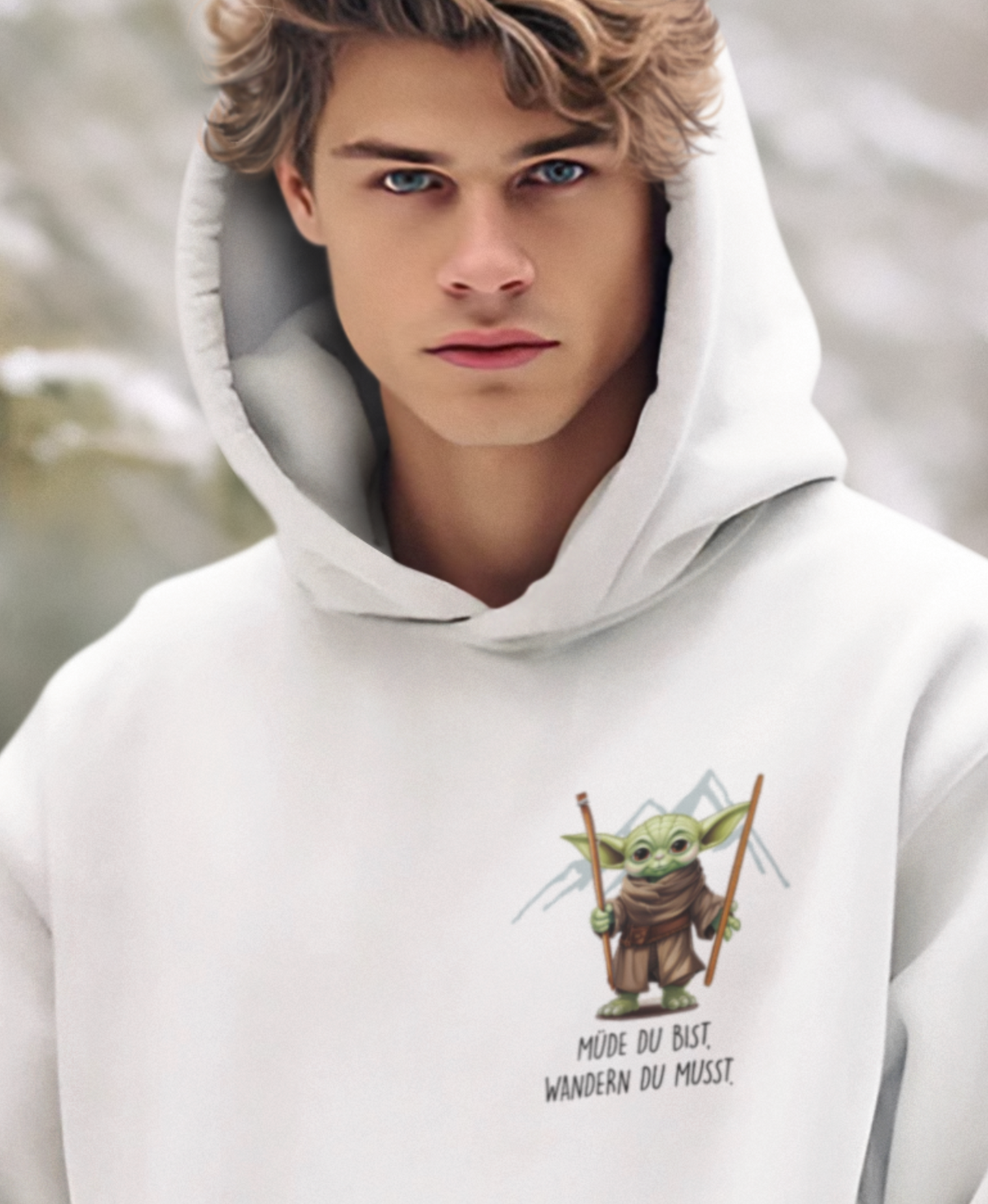 MÜDE DU BIST, WANDERN DU MUSST - Hoodie Unisex Brust