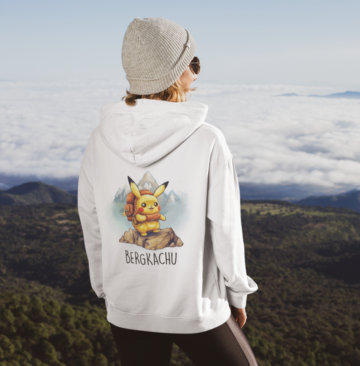 BERGKACHU - Hoodie Unisex Rückendruck